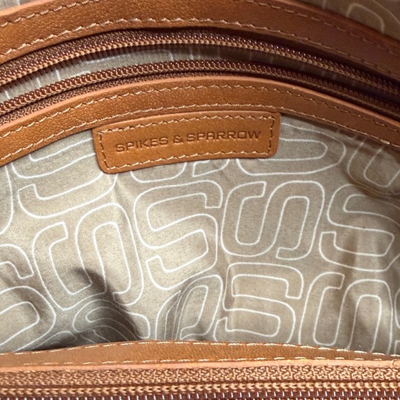 Spikes & Sparrow Brown Leather Shoulder Bag - Picture 8 of 12